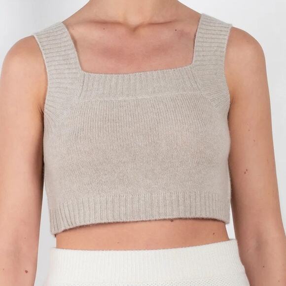 Lisa Yang Winnie Shorts Barbara Bralette Crop Size 1 S / M Sand Cashmere Sweater - Picture 10 of 16